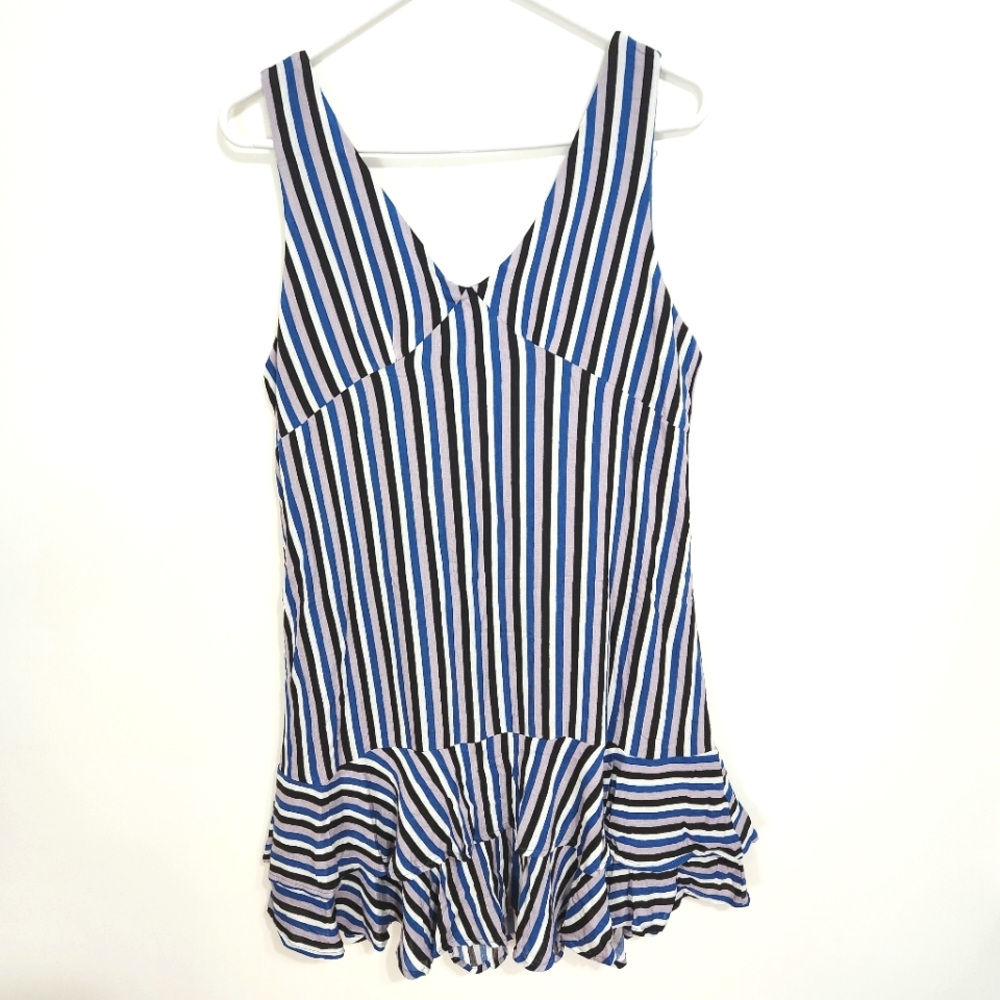 Kori America | NWT Striped Ruffle Hem Dress Small